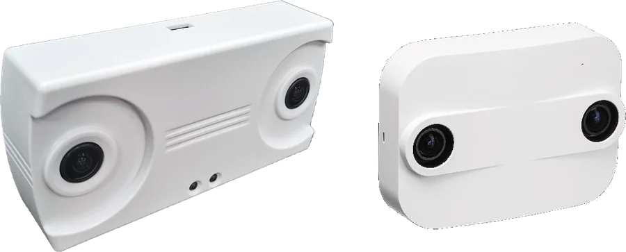 Dos sensores 3D estéreo de doble lente para conteo cenital